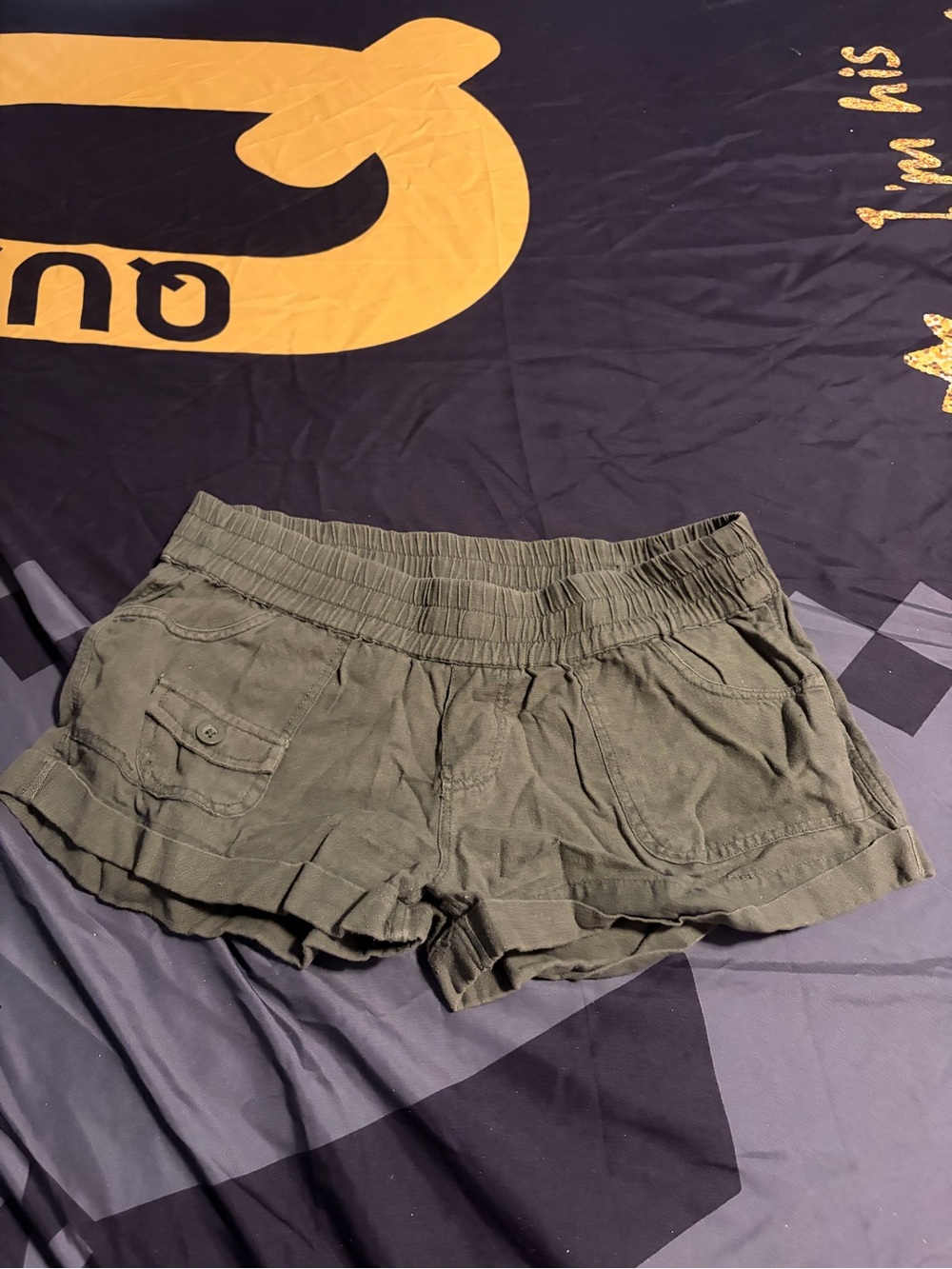 Rip Curl Olive High-Waist Casual Cotton Shorts